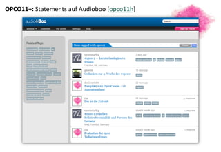 OPCO11+: Statements auf Audioboo [opco11h]
 