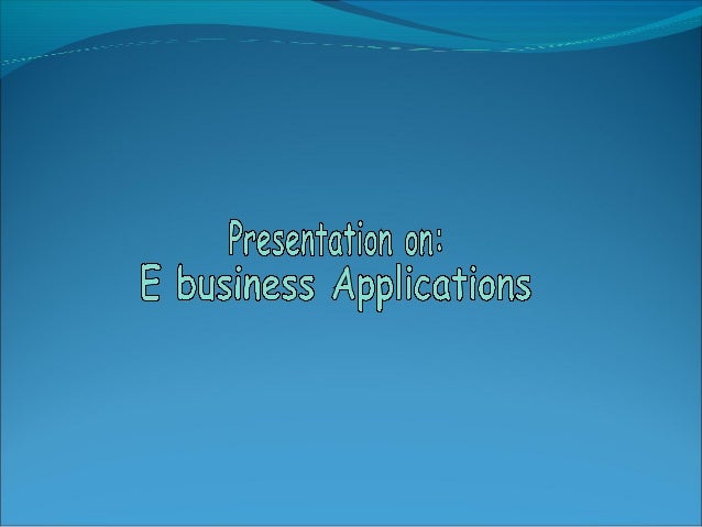 E business application
