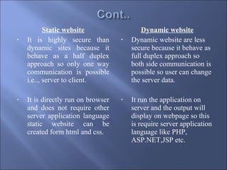 presentation on static website design | PPT
