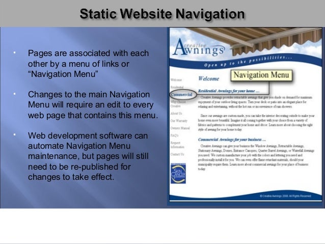 static web page