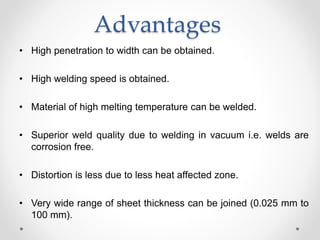 Electron Beam Welding (EBW) Basics | PPTX