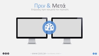 WWW.OSYS.GR• • 3o e-Business World •
Πριν & ΜετάΕνέργειες πριν και μετά την πώληση
 
