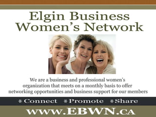 We are a business and professional women’s  organization that meets on a monthly basis to offer  networking opportunities and business support for our members 