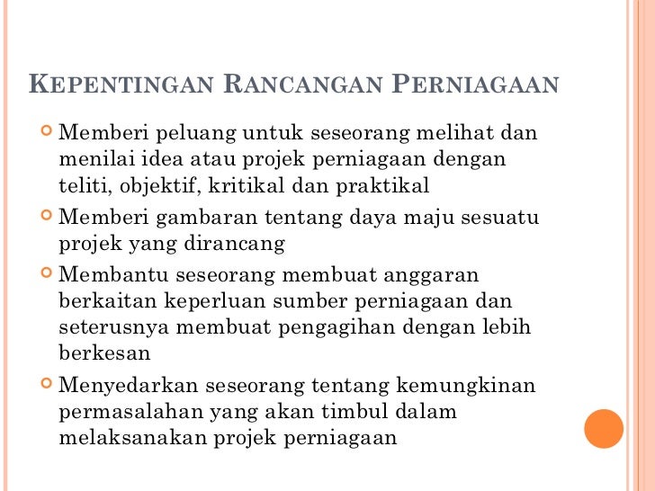Kepentingan Rancangan Perniagaan  Nigelctzx