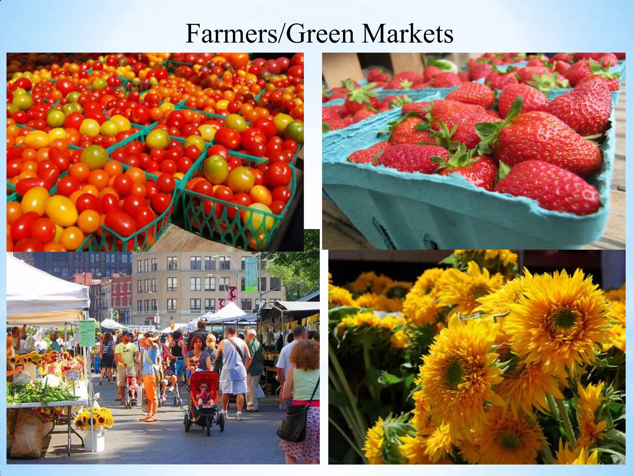 Farmers/Green Markets
 