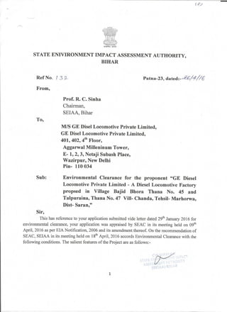 Environment Clearance Letter 