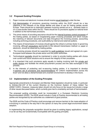 EC Mid Term Report Expert Group E Invoicing Jan09