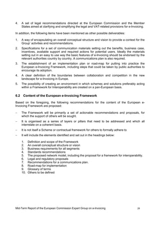 EC Mid Term Report Expert Group E Invoicing Jan09