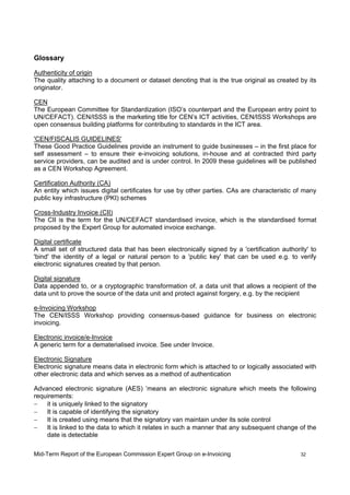 EC Mid Term Report Expert Group E Invoicing Jan09