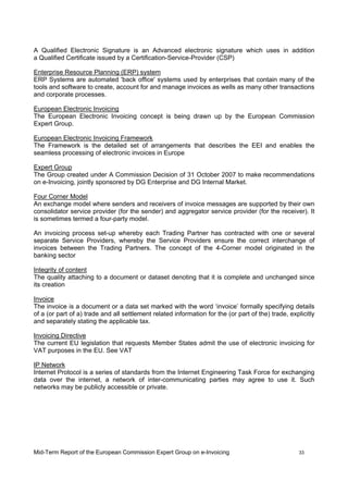 EC Mid Term Report Expert Group E Invoicing Jan09