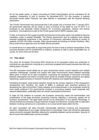 EC Mid Term Report Expert Group E Invoicing Jan09