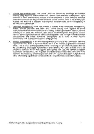 EC Mid Term Report Expert Group E Invoicing Jan09