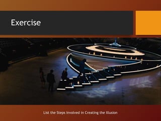 Exercise
List the Steps Involved in Creating the Illusion
 