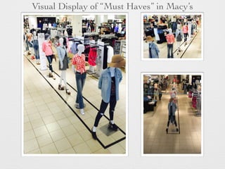 Visual Display of “Must Haves” in Macy’s
 