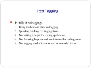 Red Tag Fall Risk 5S and the Visual Workplace | PPT