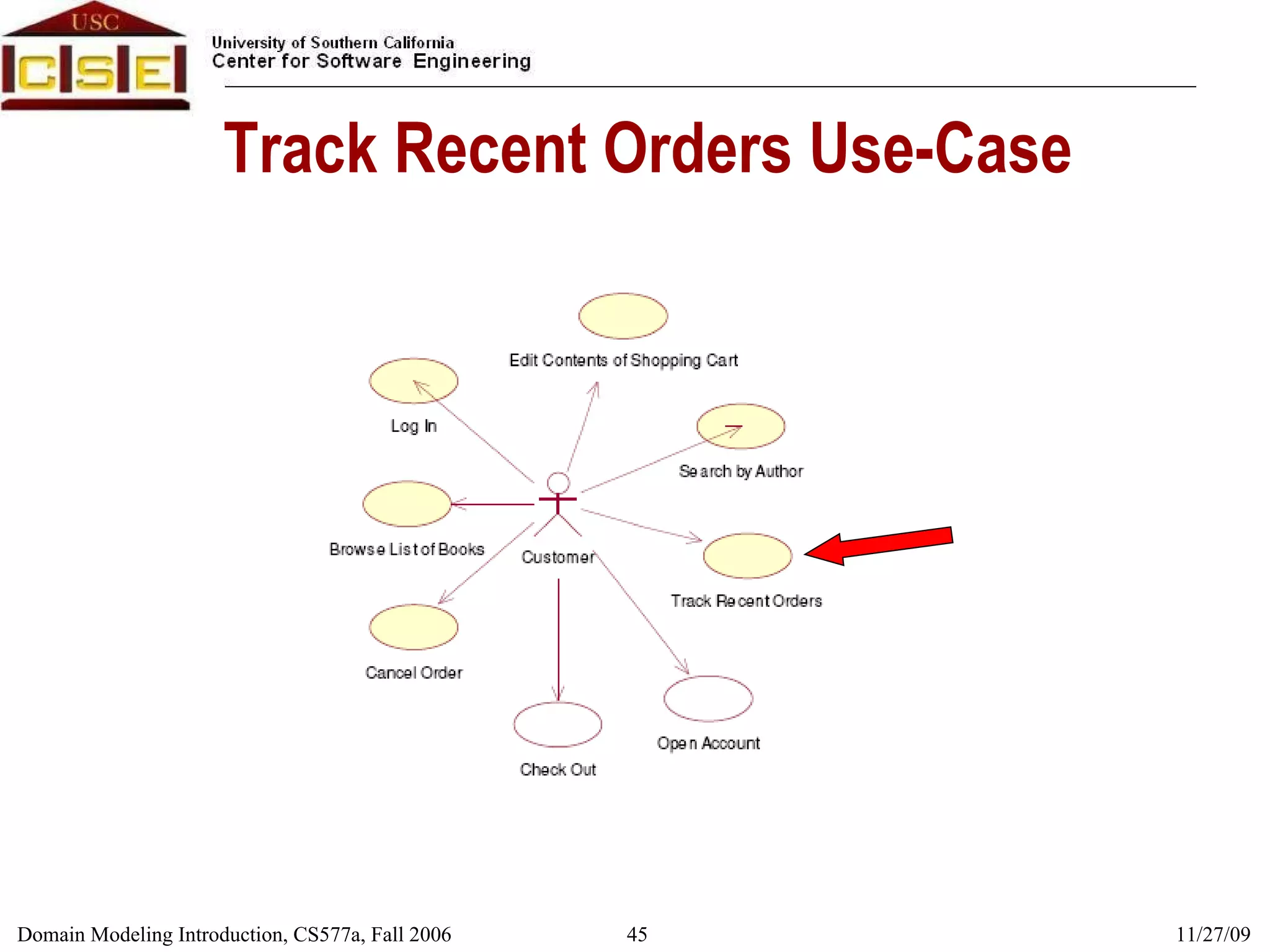 Track Recent Orders Use-Case 