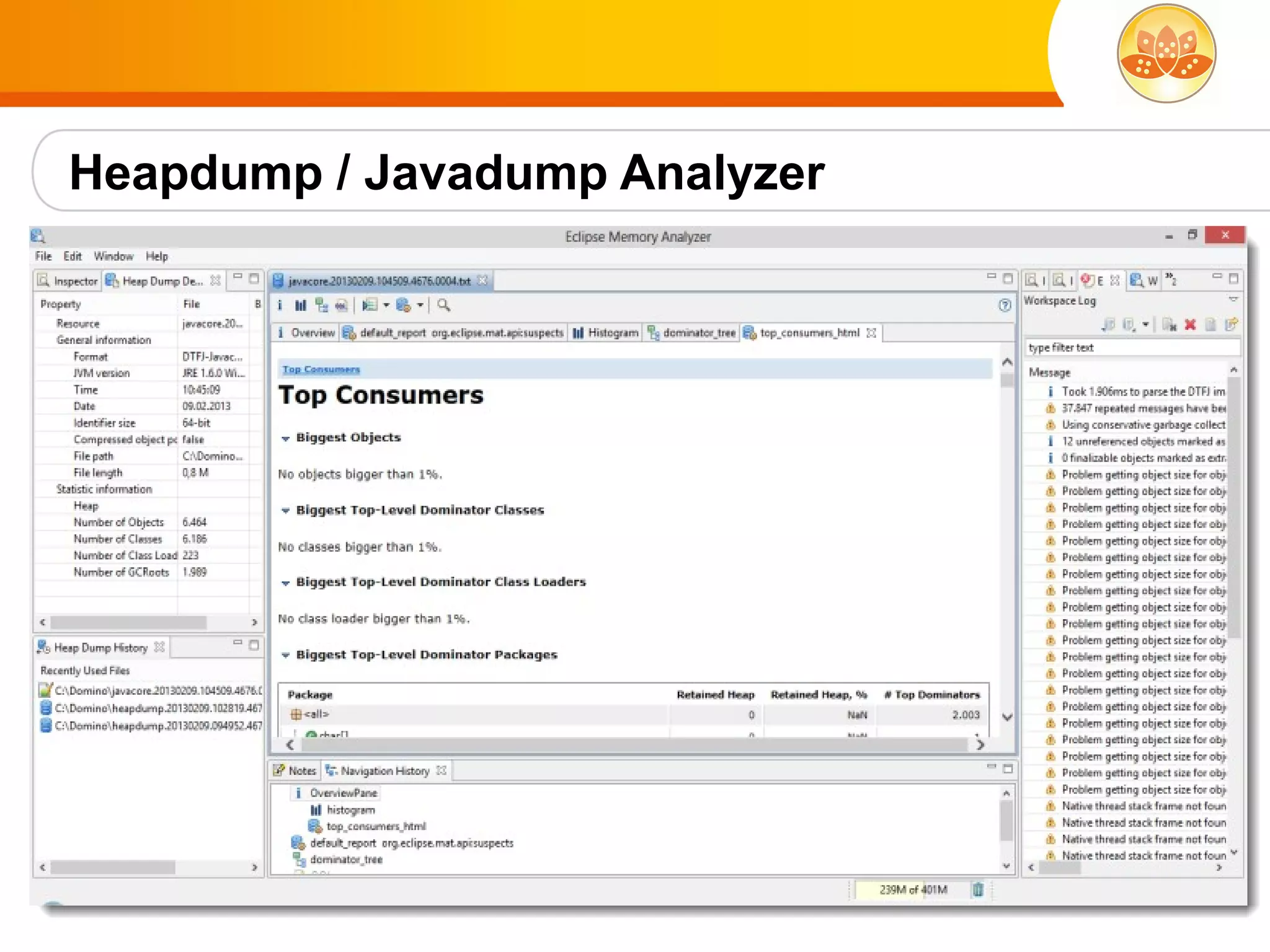 Heapdump / Javadump Analyzer
 