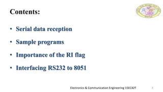 Serial communication in 8051 microcontroller | PPTX