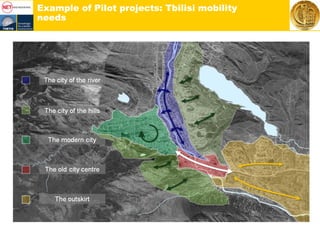 Example of Pilot projects: Tbilisi mobility
needs
 