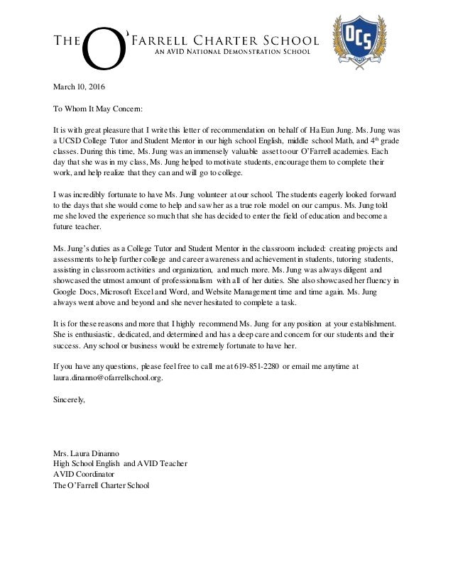 Write A Reference Letter On My Behalf