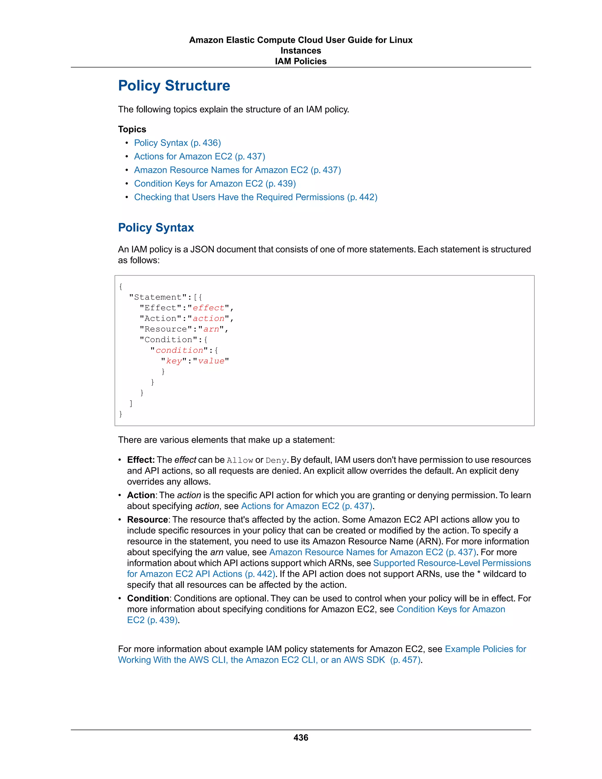 Policy Structure
The following topics explain the structure of an IA
