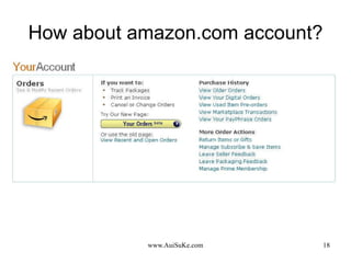 How about amazon.com account? 