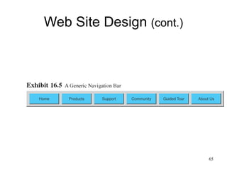 Web Site Design  (cont.) 