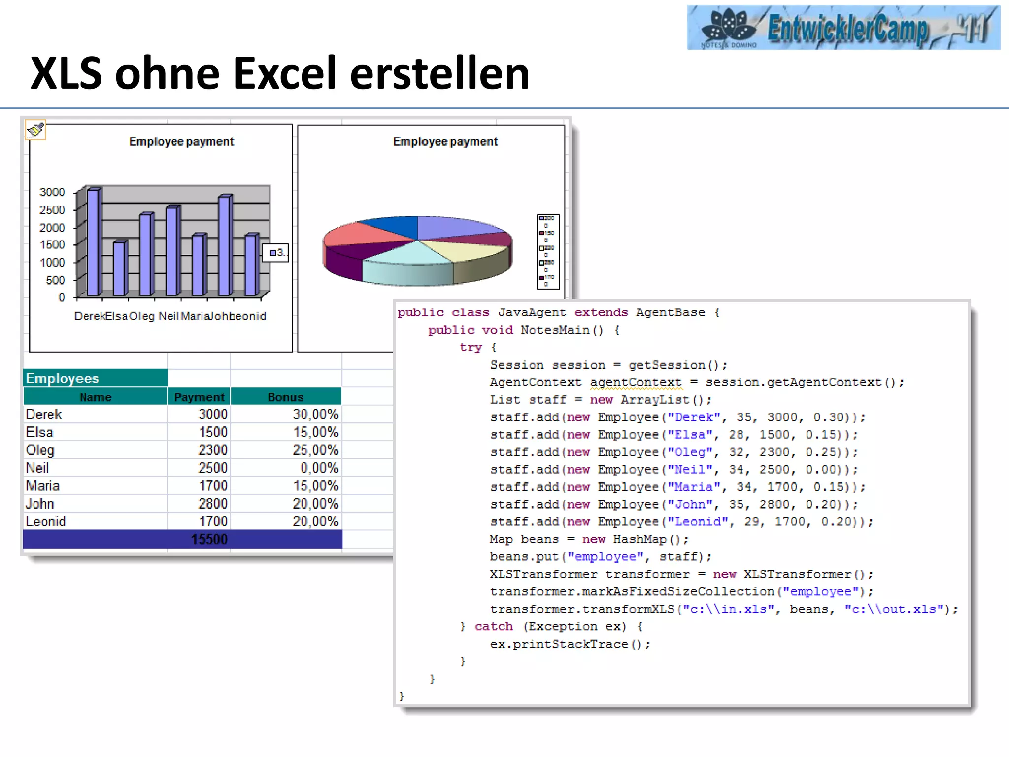 XLS ohne Excel erstellen