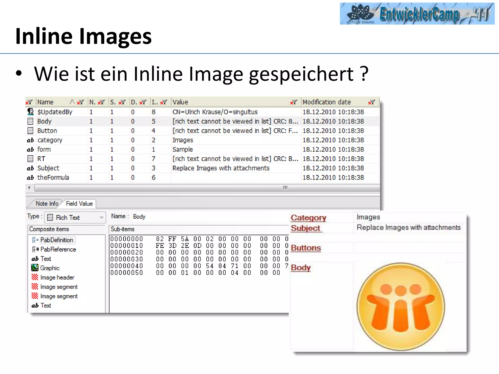 Inline ImagesWie ist ein Inline Image gespeichert ?