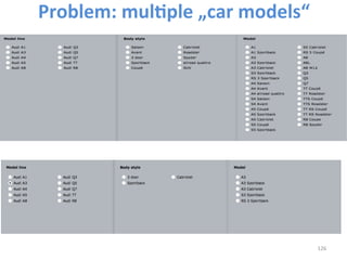 126	
  
Problem:	
  mulCple	
  „car	
  models“	
  	
  
 