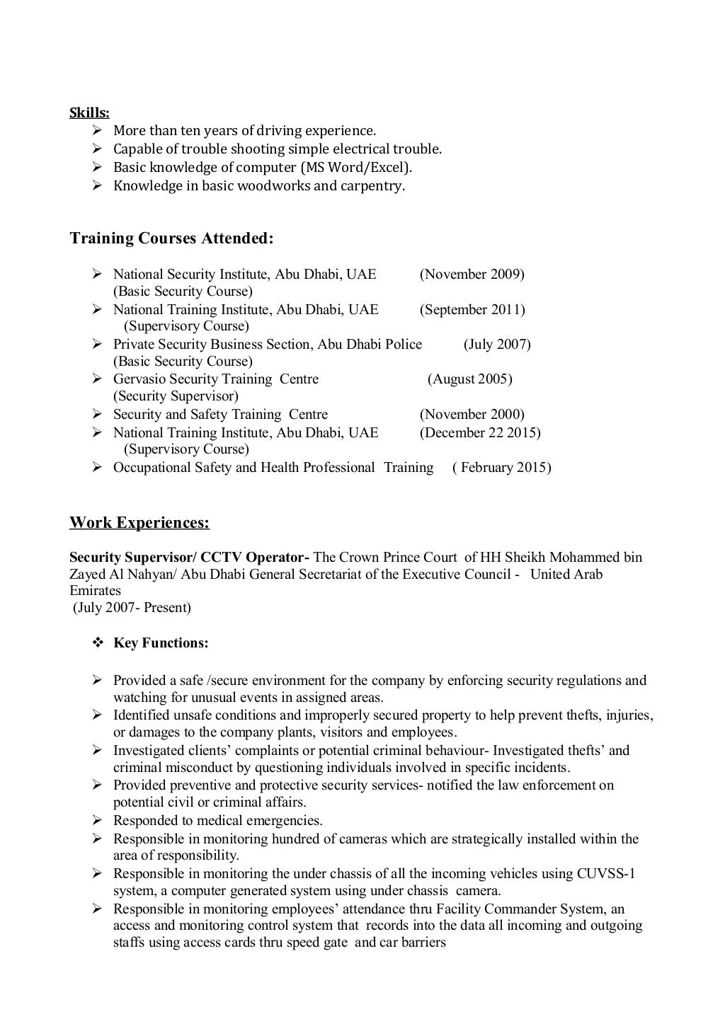 Occupational Health and Safety Officer