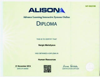 My diploma