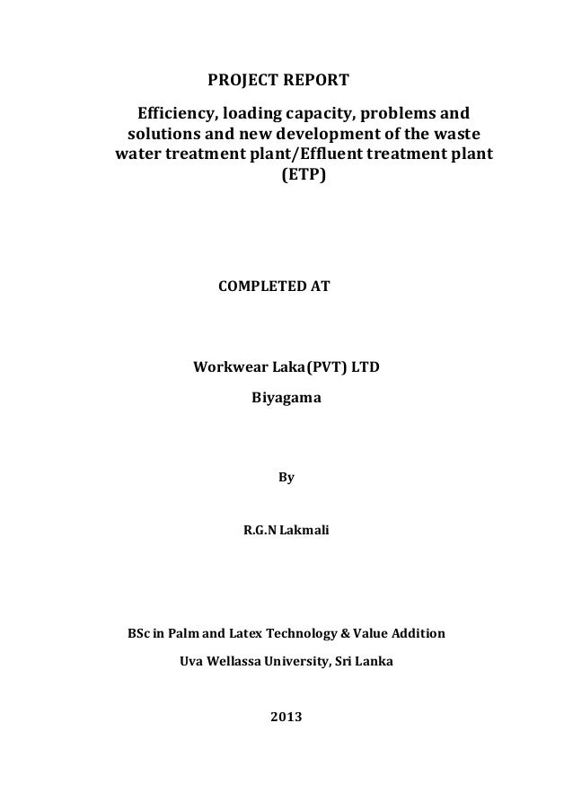 ... andsolutions and new development of the wastewater treatment plant