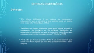 Sistemas Distribuídos - Aula 1
