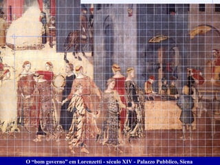 O “bom governo” em Lorenzetti - século XIV - Palazzo Pubblico, Siena
 
