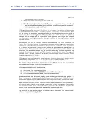 IBTCI – USAID/DRC C‐LRA Programming Performance Evaluation & Needs Assessment – AID‐623‐I‐13‐00001 
67
 