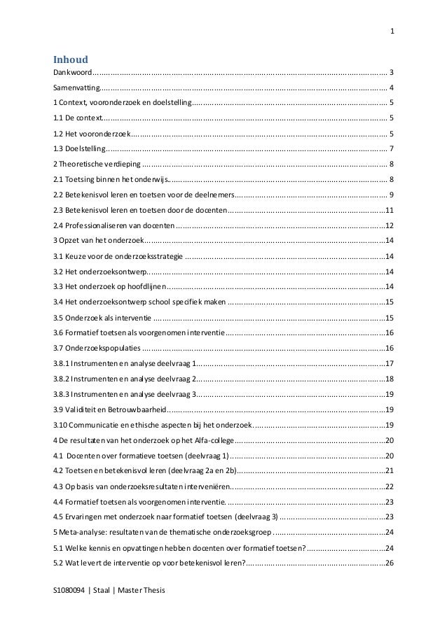 Master thesis dankwoord