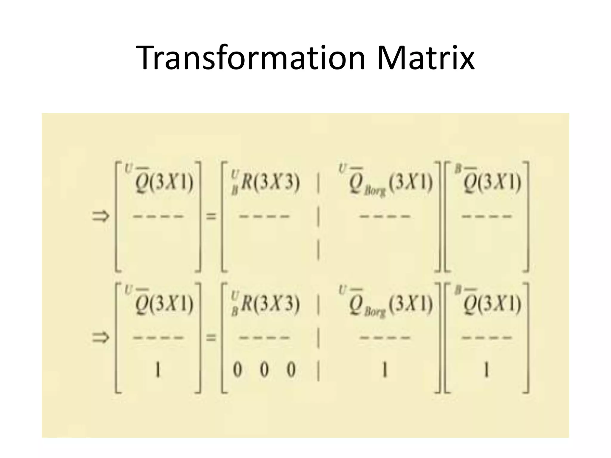 Transformation Matrix
 