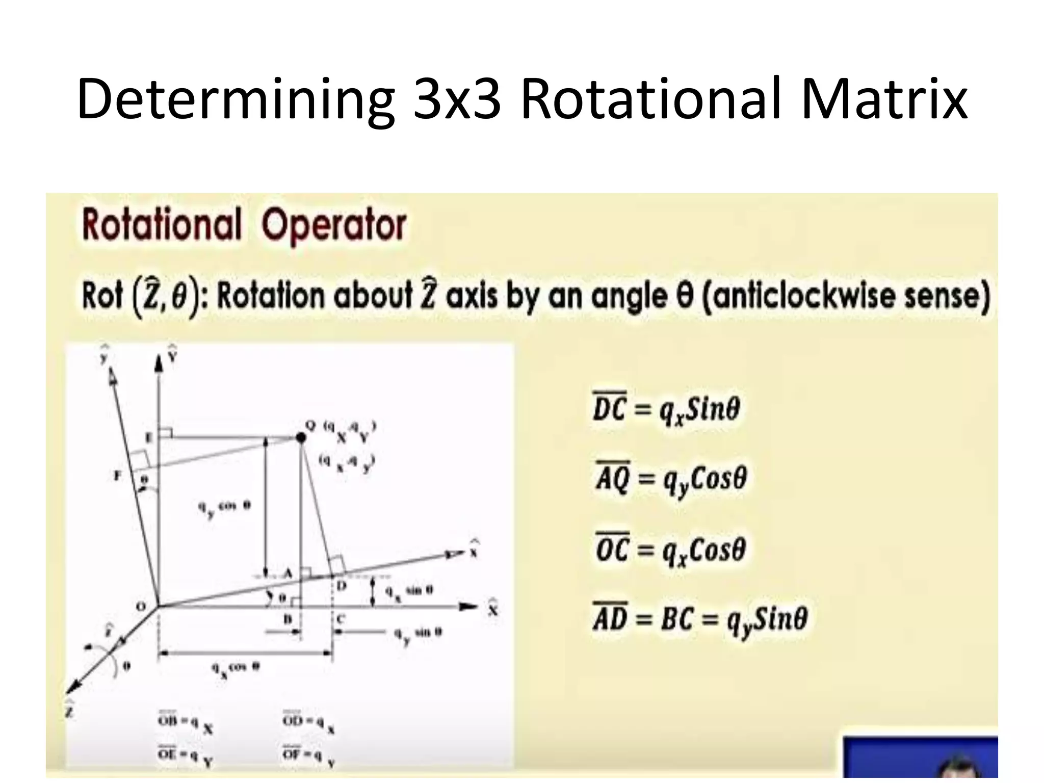 Determining 3x3 Rotational Matrix
 