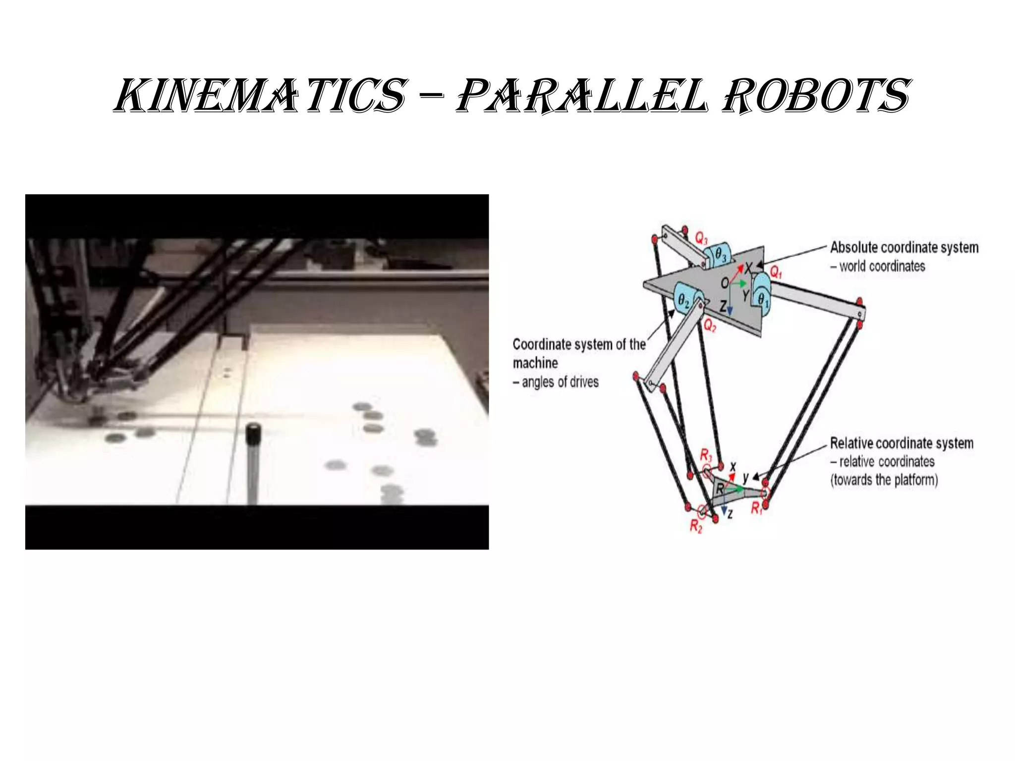 Kinematics – parallel robots
 