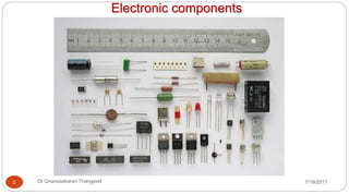 Electronic components
7/19/2017Dr Gnanasekaran Thangavel2
 