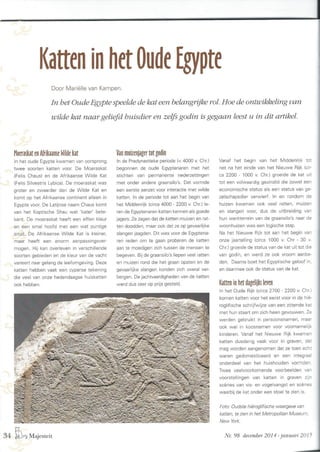scan artikel Katten in het Oude Egypte - Majesteit 98