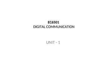 Digital communication PowerPoint ECE students | PPT