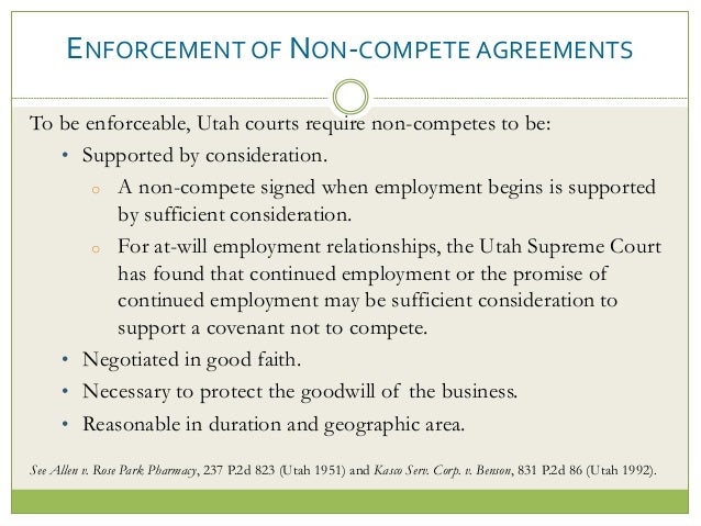 non compete agreements