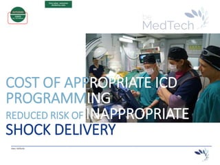 _________________________________________________________________________
Hans Hellinckx
COST OF APPROPRIATE ICD
PROGRAMMING
REDUCED RISK OF INAPPROPRIATE
SHOCK DELIVERY
 