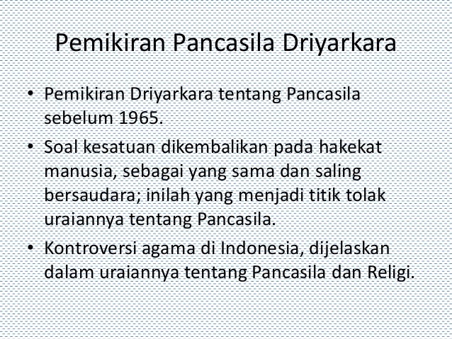 Pemikiran Driyarkara tentang  Pancasila 