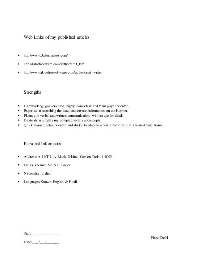 resume writing articles