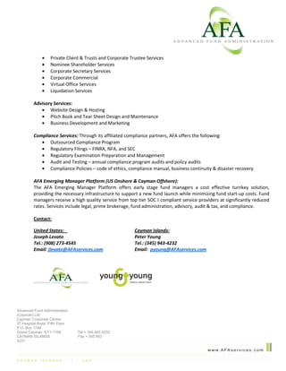 AFA One page fact sheet - 012215 | PDF