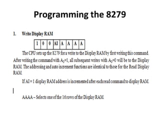 Programming the 8279
 