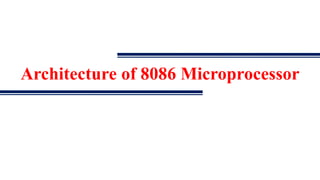 Architecture of 8086 Microprocessor
 